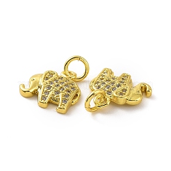 Brass Micro Pave Clear Cubic Zirconia Pendants&nbsp;KK-E068-VF057