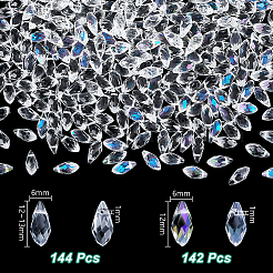 286Pcs 2 Styles Glass Beads Strands&nbsp;GLAA-GA0002-26
