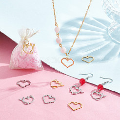 16Pcs 4 Style 201 Stainless Steel Pendants&nbsp;STAS-UN0051-46