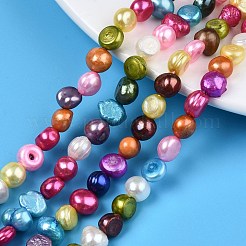 Natural Cultured Freshwater Pearl Beads Strands&nbsp;PEAR-N014-07E