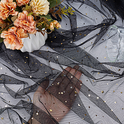 5 Yards Star Moon Polyester Mesh Fabric&nbsp;DIY-WH0899-684A