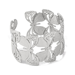 Butterfly 304 Stainless Steel Bangles for Women&nbsp;BJEW-B104-04P