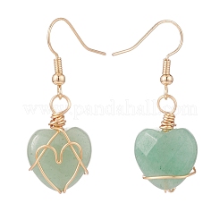 Gemstone Heart Dangle Earrings&nbsp;EJEW-JE04965
