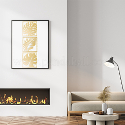 3Pcs Leaf Acrylic Mirror-Like Wall Stickers&nbsp;DIY-WH0304-722B
