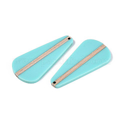 Opaque Resin & Wood Pendants&nbsp;RESI-T057-46A
