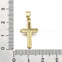 Brass Micro Pave Cubic Zirconia Pendants&nbsp;KK-Z100-30G