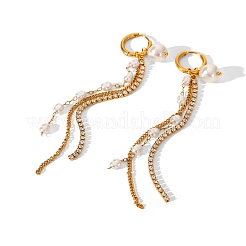 304 Stainless Steel Pave Clear Cubic Zirconia Hoop Earrings&nbsp;WG6C0B9-01