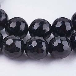 Natural Black Onyx Round Beads Strand&nbsp;G-L084-8mm-20