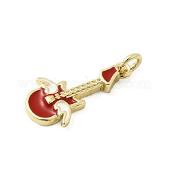 Brass Enamel Pendants&nbsp;KK-K302-04G