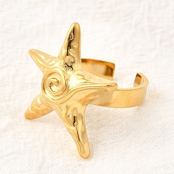 304 Stainless Steel Cuff Rings&nbsp;RJEW-V014-06B-G