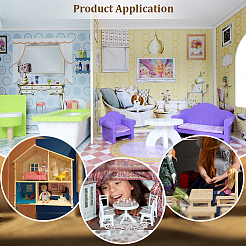 2Pcs Wood Racking Chair Micro Landscape Dollhouse Accessories&nbsp;DJEW-PH0001-66