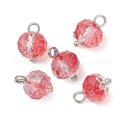 6Pcs Gradient Color Glass Pendants&nbsp;PALLOY-JF04741