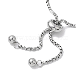 Adjustable 304 Stainless Steel Box Chain Slider Bracelets&nbsp;BJEW-JB10218