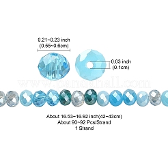 Electroplate Glass Beads Strands&nbsp;EGLA-YW0002-D05