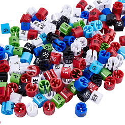 200Pcs 10 Colors Plastic Clothes Trouser Hanger Size Marker&nbsp;KY-CP0001-36