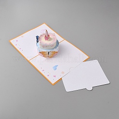 3D Cake Pop Up Paper Greeting Card&nbsp;AJEW-WH0038-42
