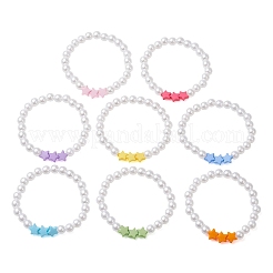 Children's Day Imitated Pearl Acrylic Beads Stretch Bracelets&nbsp;X-BJEW-JB13538