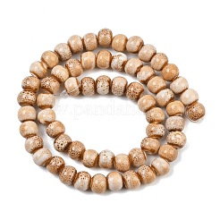 Handmade Fancy Antique Glazed Porcelain Ceramic Round Beads Strands&nbsp;PORC-L019-6mm-06