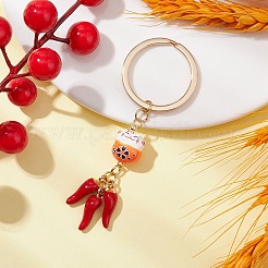 Porcelain & Alloy Enamel Keychain&nbsp;KEYC-JKC01156-06