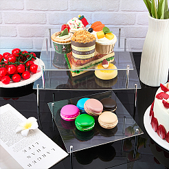 3 Bags 3 Styles Acrylic Square Dessert Display Easels&nbsp;ODIS-FG0002-15