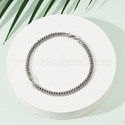 201 Stainless Steel Cuba Chian Bracelet for Men&nbsp;BJEW-B138-01P
