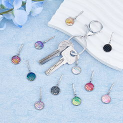 Fish Scale Acrylic Zipper Pulls&nbsp;HJEW-DC00004
