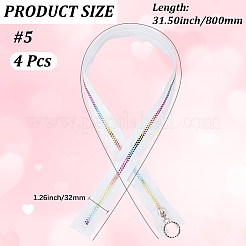 4Pcs #5 Nylon Coil Zippers Rainbow Zipper Tape&nbsp;SENE-CY0001-13B-02