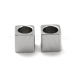 Non-Tarnish 201 Stainless Steel Cube Beads&nbsp;STAS-P319-12P