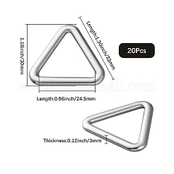 20Pcs Triangle Alloy Linking Rings&nbsp;FIND-CY0001-17P