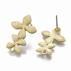 Smooth Surface Alloy Stud Earring Findings&nbsp;X-PALLOY-T064-45MG
