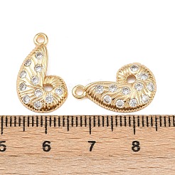 Brass Micro Pave Cubic Zirconia Pendants&nbsp;KK-K407-46F-G