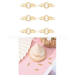 6 Sets Brass Micro Pave Cubic Zirconia Fold Over Clasps&nbsp;KK-CA0002-73