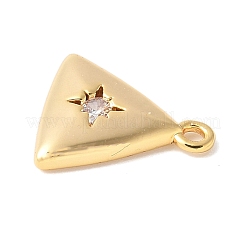 Brass Micro Pave Clear Cubic Zirconia Pendants&nbsp;KK-U064-08G