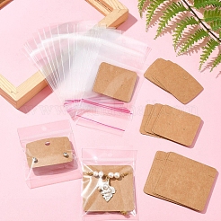 24Pcs 3 Styles Blank Kraft Paper Earring Display Cards&nbsp;CDIS-FS0001-10