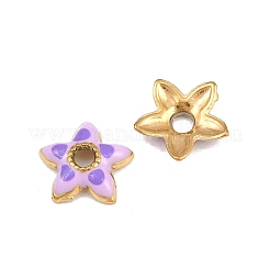 304 Stainless Steel Enamel Bead Cap&nbsp;SA-CBAA937-12G-02