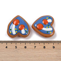 Handmade Heart Lampwork Beads Strands&nbsp;LAMP-P069-04A-02