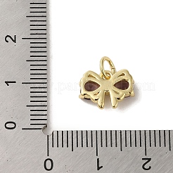 Brass Micro Pave Cubic Zirconia Pendants&nbsp;KK-R162-014B-G