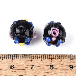 Handmade Gold Sand Lampwork Beads&nbsp;LAMP-N038-02A