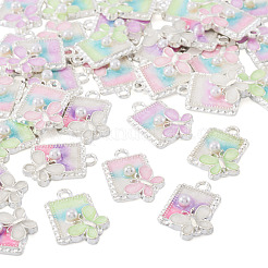 32Pcs 4 Colors Alloy Enamel Pendants&nbsp;FIND-TA0008-76B