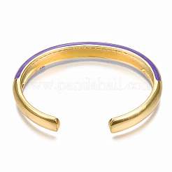Brass Micro Pave Clear Cubic Zirconia Cuff Bangles&nbsp;BJEW-N302-004C-NF