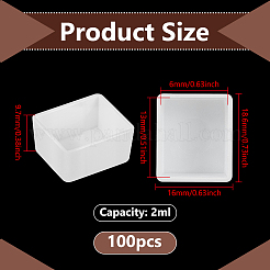 100Pcs Plastic Empty Watercolor Paint Pans&nbsp;AJEW-PH0006-26A