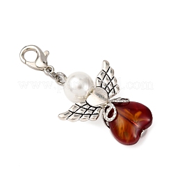 Heart Angel Glass Pendant Decoration&nbsp;HJEW-JM03807