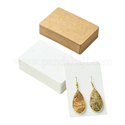 50Pcs Rectangle Kraft Paper One Pair Earring Display Cards with Hanging Hole&nbsp;CDIS-YW0001-16A