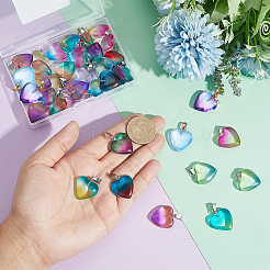40Pcs 10 Colors Handmade Lampwork Pendants&nbsp;LAMP-PH0001-54