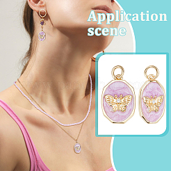 10Pcs Brass Micro Pave Clear Cubic Zirconia Pendants&nbsp;ZIRC-BC0015-13