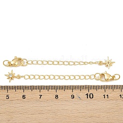 Brass Micro Pave Cubic Zirconia Ends with Chain&nbsp;KK-H480-56G