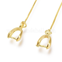 Brass Stud Earring Findings&nbsp;KK-O130-04G
