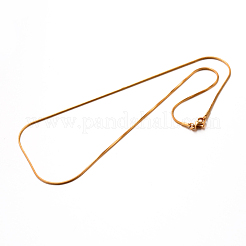 PVD Vacuum Plating 304 Stainless Steel Snake Chain Necklaces&nbsp;X-STAS-M174-019G