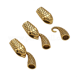 Tibetan Style Alloy Hook and Snake Head Clasps&nbsp;TIBE-TA0001-06AG