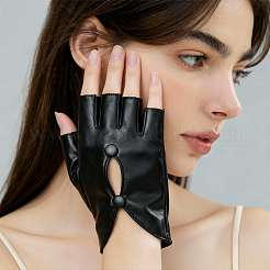 PU Leather Fingerless Gloves&nbsp;AJEW-WH20096-57A